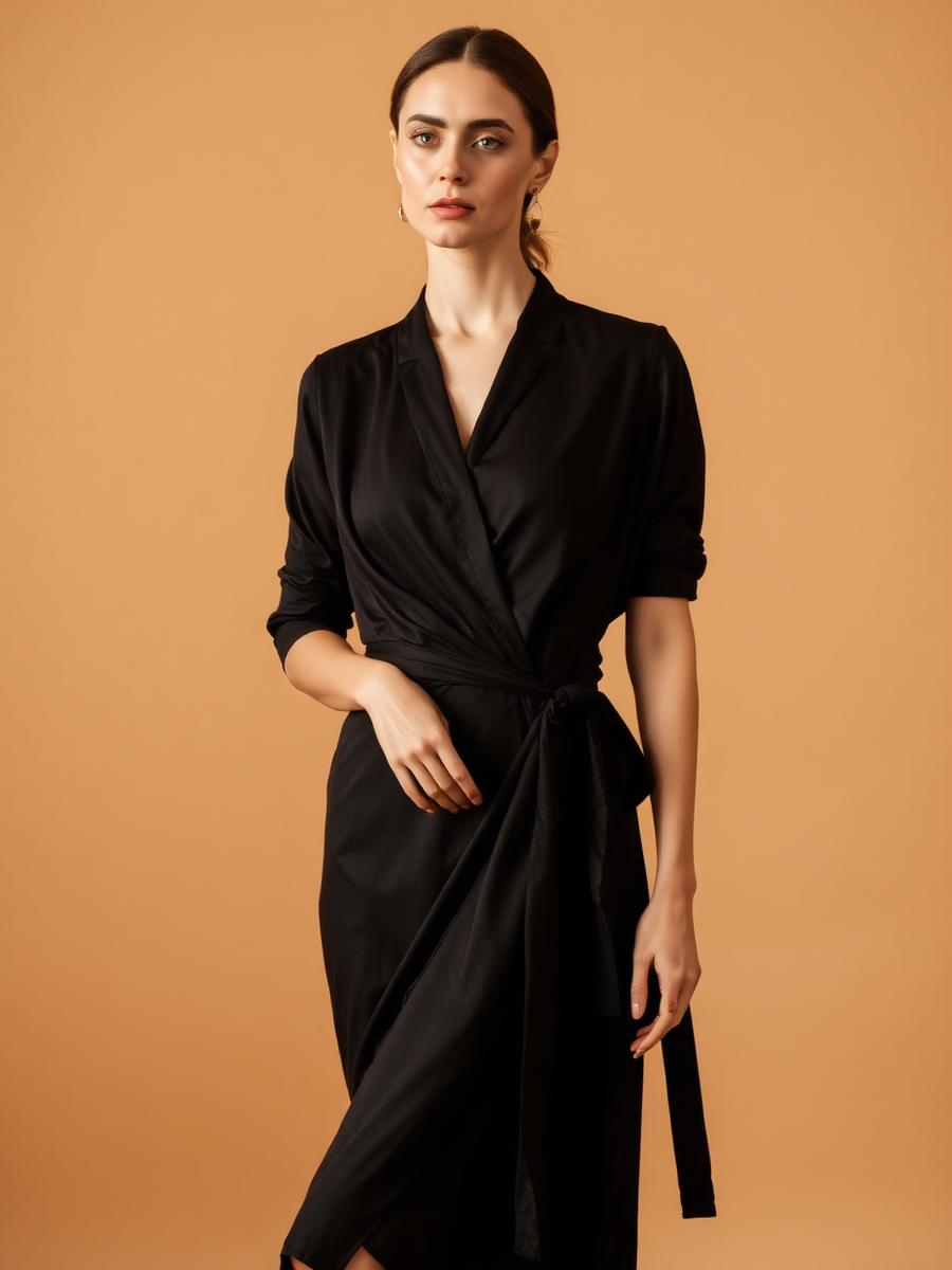 Noir Wrap Dress
