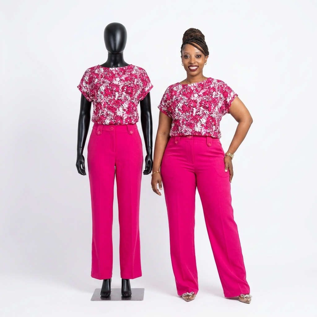 Fuchsia Wide-Leg Trouser