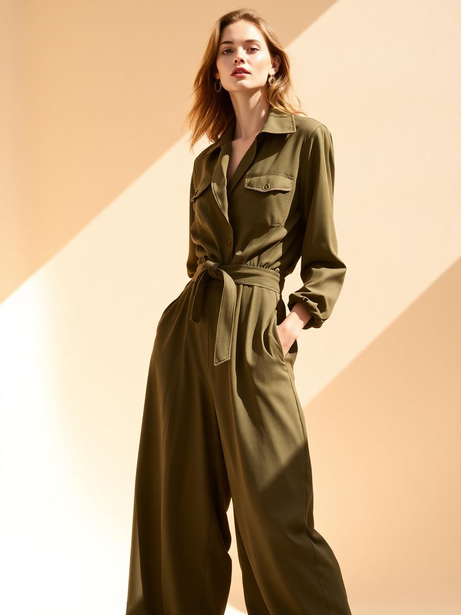 Olive Utility Jumpsuit