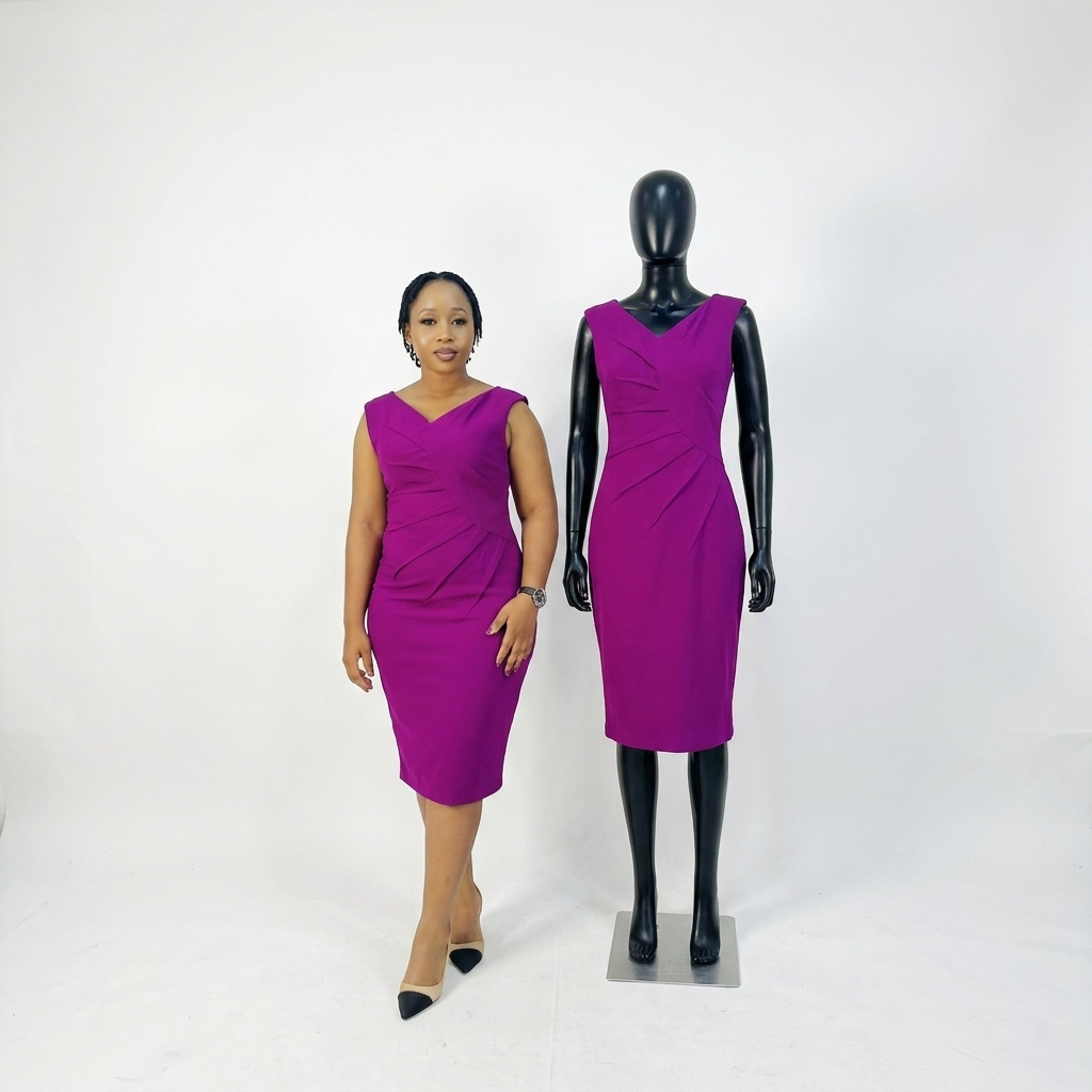 Magenta Pleat Sheath